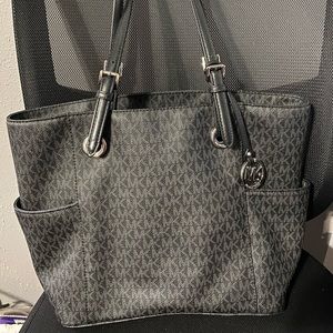 MK black logo tote purse